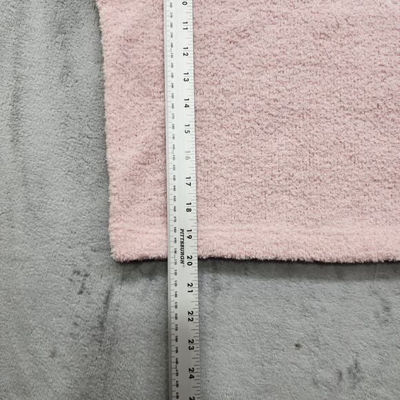 NEW Calvin Klein Top Womens L Pink CK One Plush Lounge Tank Baby Terry Crop Logo - Picture 12 of 13